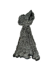 Scarf, Crinkle Polka Dot Grey 20x64”