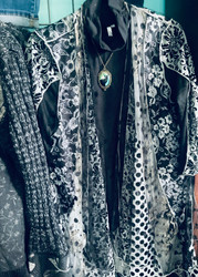 Cardigan, Multi Layered Black