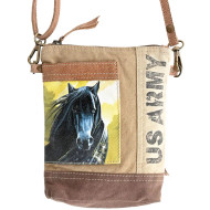 Purse, Crossbody Shoulder Horse Army Canvas Equine