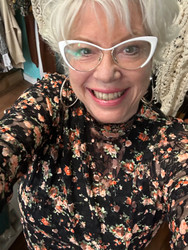 Top, Mesh Black Mesh Lace Floral Orange Tangerine