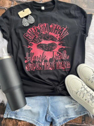 T-Shirt, Hawk Tuah Lips Unisex Sized Bella Canva
