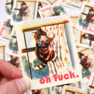 Sticker, Cat Fuck