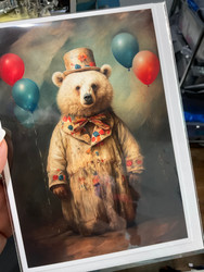 Card, Party Animal Bear Blank Inside