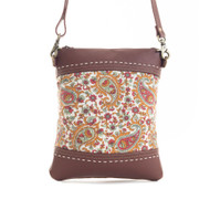 Purse, Myra shoulder Crossbody Paisley Tan Floral 