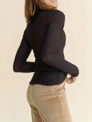 Top, Mesh Black Very Soft Stretchy