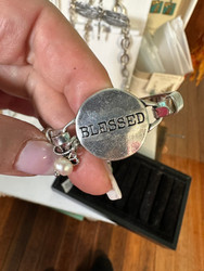 Bracelet, Blessed Silvertone 