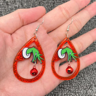Earrings, Christmas Grinch 
