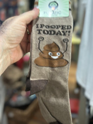 Socks Funny I Pooped Today Brown