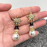 Earrings, Christmas Snowman Winter