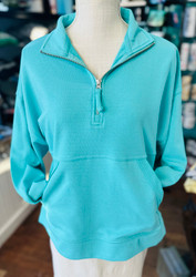 Top, Pullover Teal Sweatshirt 