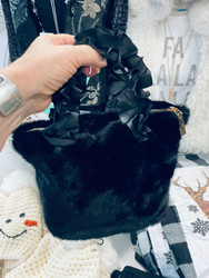 Purse, Faux Fur Black