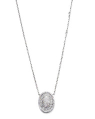 Necklace, Oval Pave Crystal 