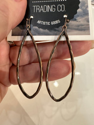 Earrings, Hammered Copper Tone