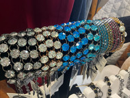 Bracelet, Rhinestone Capri Blue