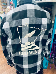Flannel, Red Wing Black Buffalo Check Plaid