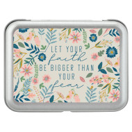 Box, Sentiment Let Your Faith Be Bigger Than Your Fear Pad of Paper & Pencil