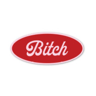 Sticker, Bitch Retro Diner Name Patch