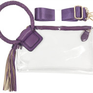 Purse, Wristlet Crossbody Purple Sport Concert Event