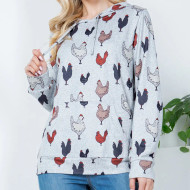 Hoodie, Chicken Multi Color