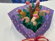 Card,  3D Bouquet Of Dicks Penises 
