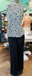 Top, Sleeveless Ruffle Neck Daisy LuLu Beachtime SPF