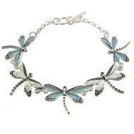 Bracelet, Dragonfly Enamel Toggle Clasp