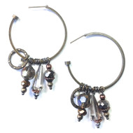Earrings, Cluster Dangle Pierced Metal