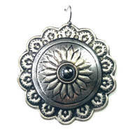 Earrings, Concho Center Rhinestone Pierced