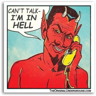 Sticker, Devil Hellfire Can’t Talk Right Now I’m In Hell