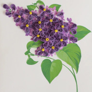 Card, Greeting Quilling Lilacs 