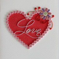 Card, Quilling Galentines Valentines Day 