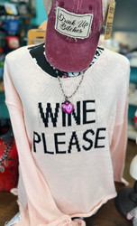 Top, Lightweight Sweater Spring Summer Wine Please Blush