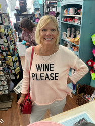Top, Lightweight Sweater Spring Summer Wine Please Blush