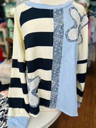 Top, Sweatshirt Patchwork Plus Size Spring 