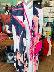 Kimono, Watercolor Navy Butter Rose Floral