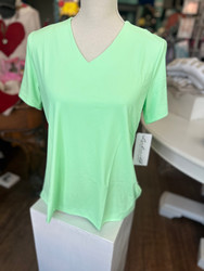 Top, Short Sleeved Coolant Fabric LuLu B Lime 