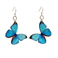 Earrings, Butterfly Blue USA Made