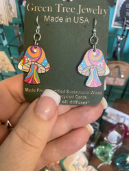 Earrings, Mushroom Psychedelic USA Made