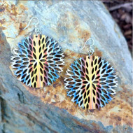 Earrings, Burst Sunset USA Made