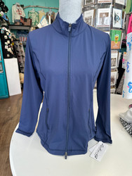 Jacket, 2 Way Zipper 2 Zip Pockets Coolant Fabric Navy