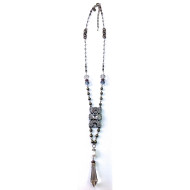 Necklace, Vintage Look Rhinestone Drop