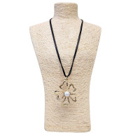 Necklace, Gold Tone Flower Statement Summer Speing