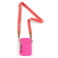 Purse, Phone Crossbody Zipper Closure Front Zip Pocket Pink
