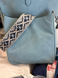 Purse, Crossbody Lt Blue 4 RFID Card Protection Holders