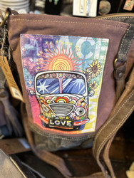 Purse, Crossbody VW Bus Van Peace Sign Backside Zipper Pocket