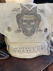 Purse, Crossbody Owl Skull Brewery Canvas Inside Zip Pocket