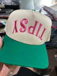 Baseball Trucker Cap, Tipsy Embroidered Green Bill Funny Drinking 