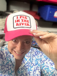 Cap Baseball Trucker, I Pee In The River Pink White