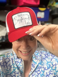 Cap, Baseball Trucker, Put It On My Boyfriends Tab Red White