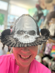 Cowboy Hat,  Skull Drifter Black UV Protection Skull